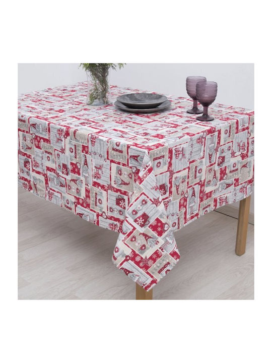 Dimeco Christmas Tablecloth Red L140xW260cm 1pcs