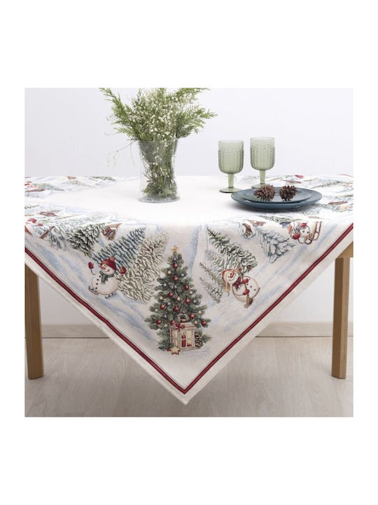 Dimeco Weihnachts- Tischtuch Gray B140xL140cm. 1Stück