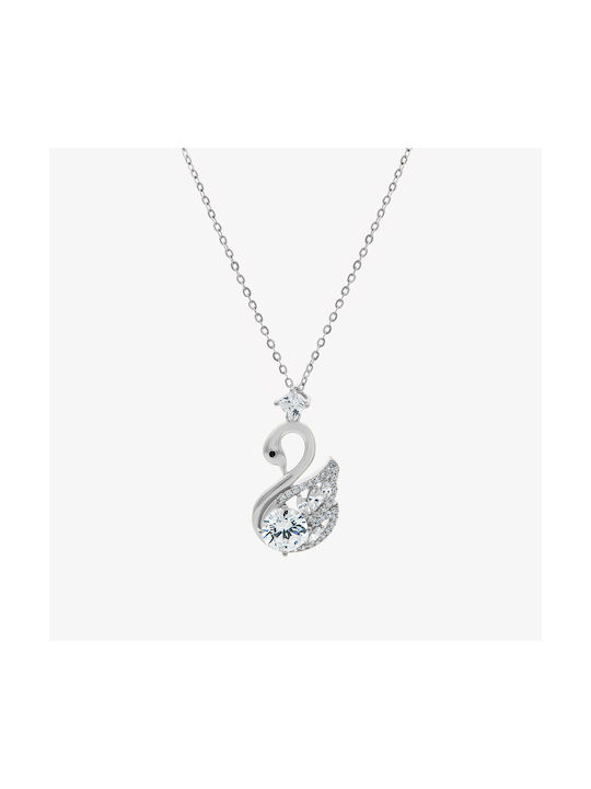 Necklace from Silver with Zircon