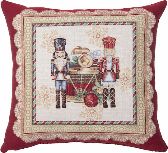 Dimeco Коледна Декоративна Калъфка Квадратна Бежов 45x45cm