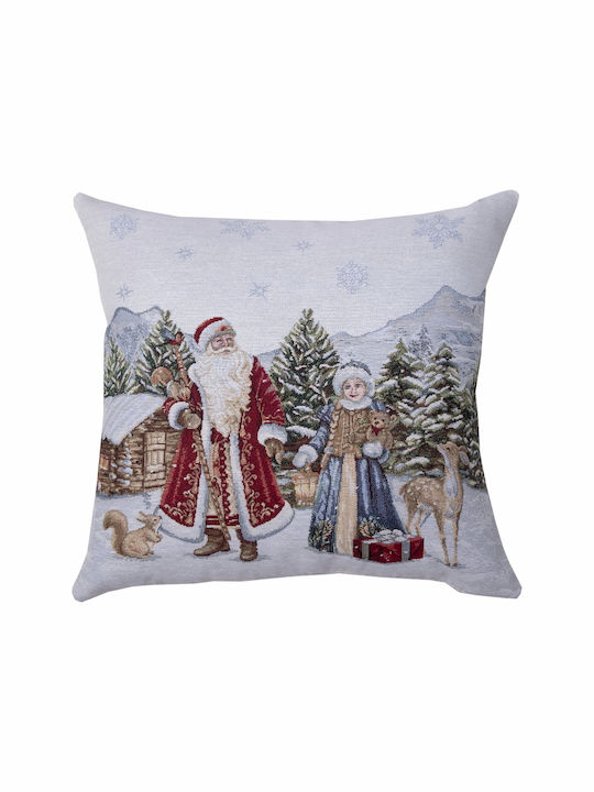 Dimeco Weihnachtsdekorativer Kissenbezug Gray 45x45Stück