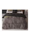 Sleeptime Duvet Cover Set Single with Pillowcase 140x220 Black Velvet-Black Metal