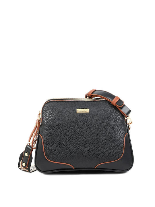 Doca Damen Tasche Crossbody Schwarz