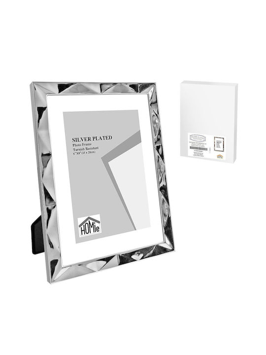 Silver Plated Polygon Design Frame 15x20cm Homie 322087