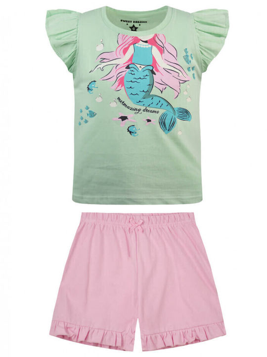 Energiers Kinder Schlafanzug Sommerlich Pink