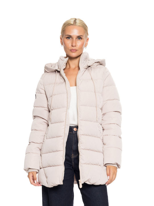Splendid Langes Damen Jacken für Winter Lt Beige