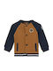 Kids Sweatshirt Cardigan Cotton Beige
