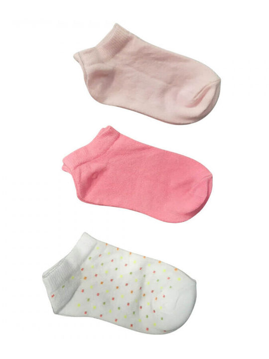 Energiers Kinder Söckchen Fuchsia, White, Pink 3 Paar