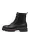 Leather Women's Ankle Boots Black