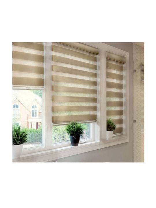 Frans Roller Blinds N2 Partial Blackout Double Beige W120xH230cm VS-00015-120m-x-230m