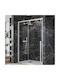 Karag Santorini 400 Shower Screen for Shower with Sliding Door 70x200cm Clear Glass Bianco