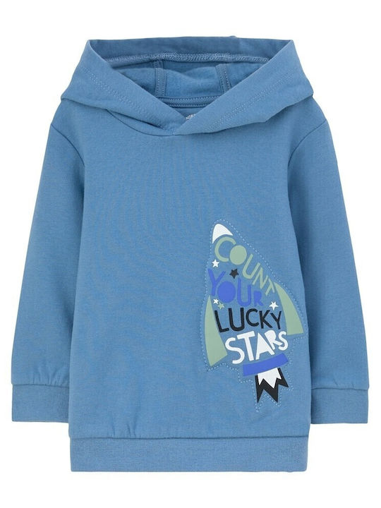 Kids Sweatshirt with Hood and Pockets Blue