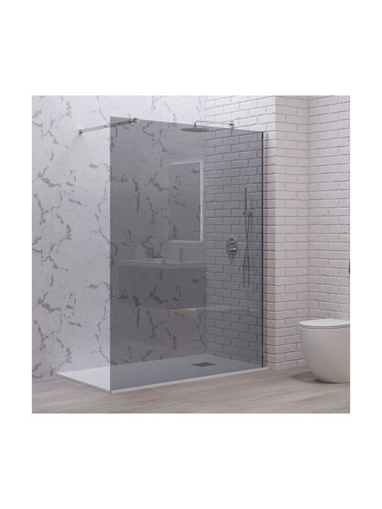 Karag Walkin 1 Fume Feste Seite für Dusche 90x200cm Rauchgase Chrom