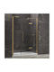 Karag Tinos 600 Divider de verandă Duș cu Cu balamale Ușă 135x200cm Sticlă transparentă Oro