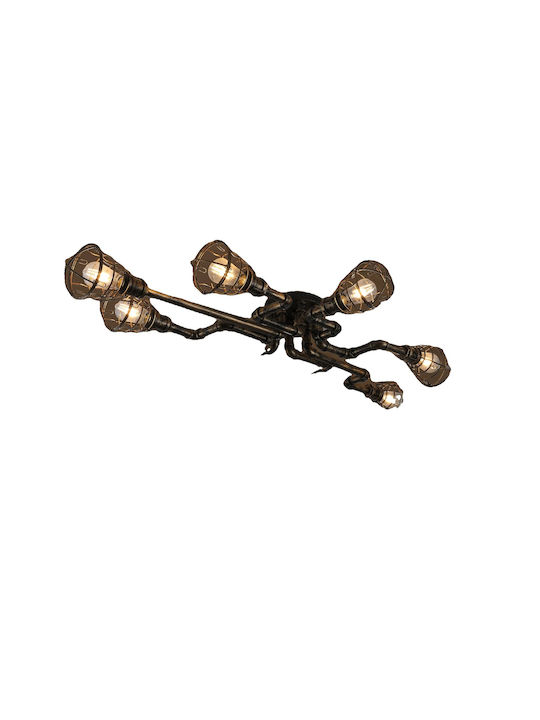 LED Ceiling Light Vintage Industrial Style Durable Metal Build Suitable Indoor Use