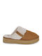 Dissy North Geschlossene Lederne Damen Hausschuhe Beige