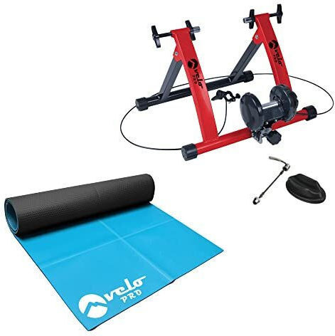 Turbo Trainer Variable Resistance Magnetic Indoor Bike for Road and Mountain Bikes in Red