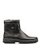 Leder Anatomische Herrenstiefel Schwarz
