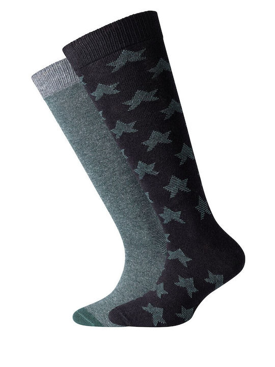 Camano Kids' Socks Knee-High Black 2 Pairs