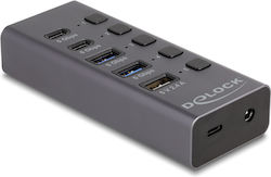 DeLock USB Hub 5 Θυρών (USB-A / USB-C) 64248 DeLock USB Hub 5 Θυρών (USB-A / USB-C) 64248