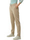 Damen Stoff Hose in Geradem Schnitt Beige