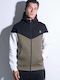 Cardigan with Khaki Hood