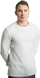Clement Design Μπλούζα Σεφ Ανδρική Λευκή με Μακρύ Μανίκι C-Shirt Clement Design Μπλούζα Σεφ Ανδρική Λευκή με Μακρύ Μανίκι C-Shirt