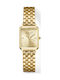Rosefield Octagon Xs Womens Watch 24mm Chronograph Battery with Gold Metal Bracelet