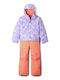 Columbia Buga Ιι 2088901-597 Kids Trousers and Jacket Set for Ski & Snowboard Orange