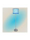 Oxygen Blue Nautilus Floor Lamp H165xW1.65cm. with Socket for Bulb E27 Blue