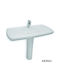 Serel Aufgesetztes Waschbecken Porzellan 100x48cm White