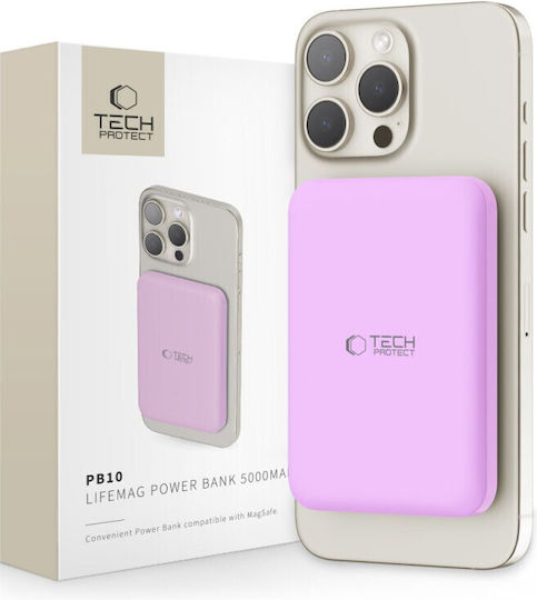 Tech-Protect PB10 Lifemag MagSafe Power Bank 5000mAh Lilac