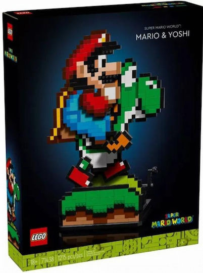 LEGO Super Mario World Mario & Yoshi Pentru 18+ Ani 1215 Bucăți