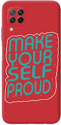 Husă din silicon TPU roșie pentru Huawei P40 Lite "Make Yourself Proud"