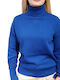 Damen Pullover Rollkragen Blue Roulette