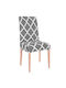 Husă Elastică Scaun Gray White 45x60cm 1buc