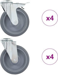 vidaXL Rotating Rubber Wheels with Brake for Stroller vidaXL Rotating Rubber Wheels with Brake for Stroller
