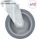 vidaXL 277862 Räder Drehend aus Gummi 12 Stück