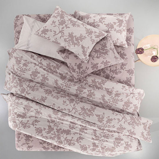 Guy Laroche Duvet Cover Set Cotton Single with Pillowcase 165x225 Christy Purple