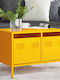TV-Ständer Metall Senfgelb M68xT50xH43.5cm