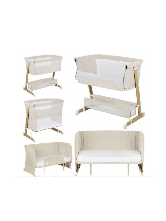 Lionelo Λίκνο Thomi Plus με Στρώμα και Ρόδες Beige Sand
