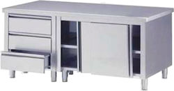 ArtSteel Ερμάριο με Συρόμενες Πόρτες & Συρτάρια 90x80x87cm