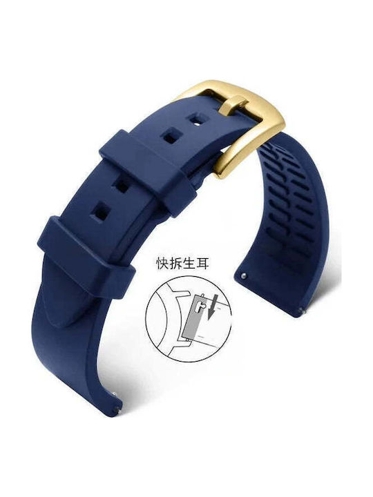 Rubber Strap Blue 20mm