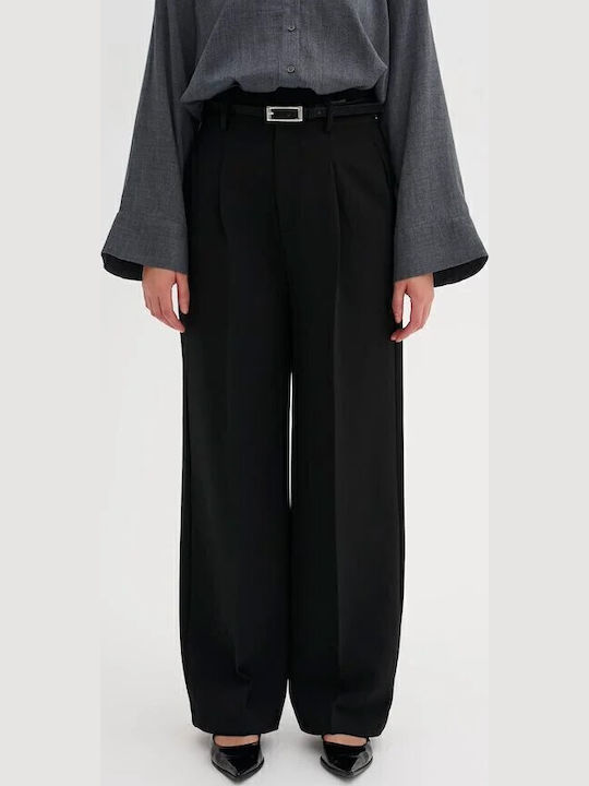 Damen Stoff Hose Black