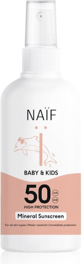 Naïf Waterproof Copii Crema de Soare Emulsie SPF50 100ml