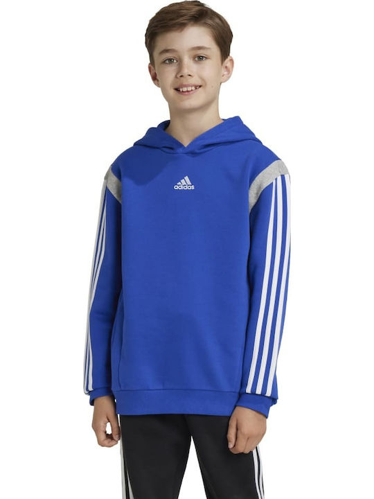 adidas Παιδικό Φούτερ με Κουκούλα και Τσέπες Μπλε