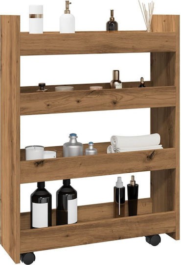 vidaXL Τρόλεϊ Κουζίνας Ξύλινο 4 Θέσεων Καφέ 60x20x82cm