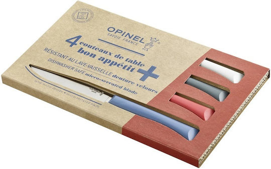 Opinel Bon Appétit Primo Ножове Пържола от Неръждаема Стомана 10.16см 4 Бройки