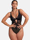 Bodysuit with Lace Black