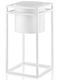 Aberto Design Ghiveci Metalic Alb cu suport 30x30x60εκ.